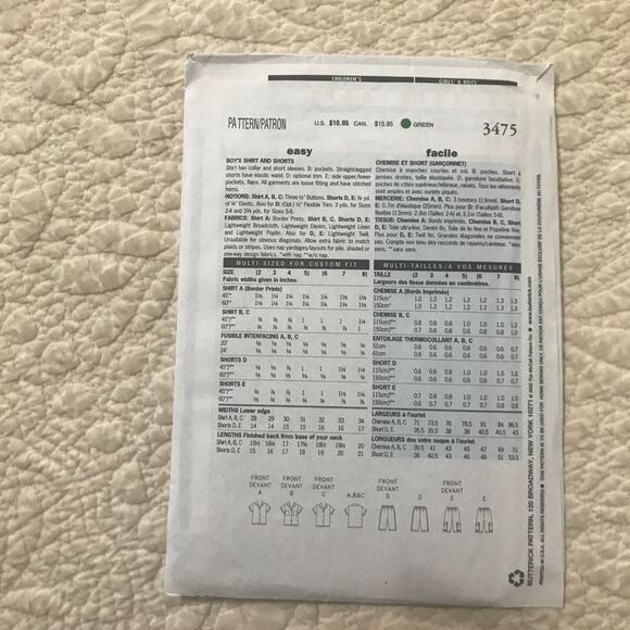 Vintage McCalls and Butterick Boys Seperates Pattern Sz 6-8 Lot of 2 Uncut - Picture 3 of 6